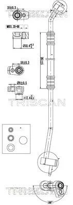 Hoge-/lagedrukleiding, airconditioning TRISCAN 9010 16007)