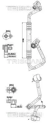 Hoge-/lagedrukleiding, airconditioning TRISCAN 9010 16008)