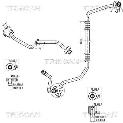 Hoge-/lagedrukleiding, airconditioning TRISCAN 9010 16009)