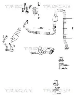 Hoge-/lagedrukleiding, airconditioning TRISCAN 9010 24010)