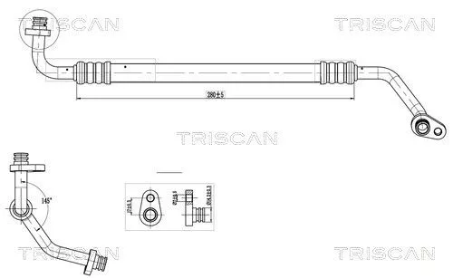 Hoge-/lagedrukleiding, airconditioning TRISCAN 9010 28004)