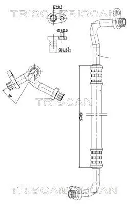 Hoge-/lagedrukleiding, airconditioning TRISCAN 9010 28055)