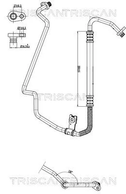 Hoge-/lagedrukleiding, airconditioning TRISCAN 9010 28099)