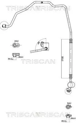 Hoge-/lagedrukleiding, airconditioning TRISCAN 9010 29008)