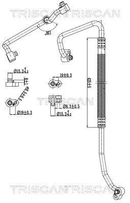 Hoge-/lagedrukleiding, airconditioning TRISCAN 9010 29029)