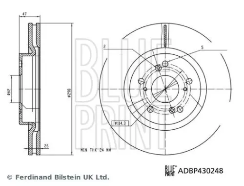 Remschijf BLUE PRINT ADBP430248)