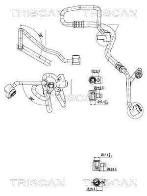 Hoge-/lagedrukleiding, airconditioning TRISCAN 9010 16039)