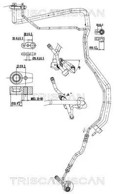 Hoge-/lagedrukleiding, airconditioning TRISCAN 9010 16046)