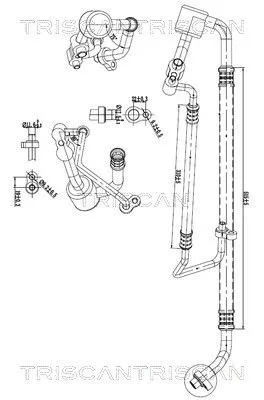 Hoge-/lagedrukleiding, airconditioning TRISCAN 9010 24011)