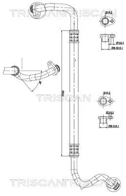 Hoge-/lagedrukleiding, airconditioning TRISCAN 9010 28028)