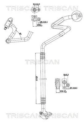 Hoge-/lagedrukleiding, airconditioning TRISCAN 9010 28083)