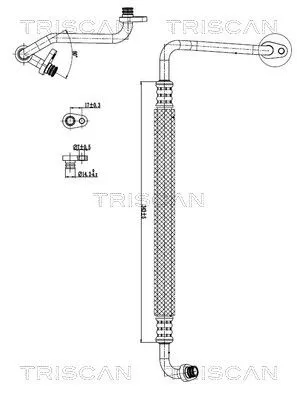 Hoge-/lagedrukleiding, airconditioning TRISCAN 9010 28100)