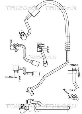Hoge-/lagedrukleiding, airconditioning TRISCAN 9010 29007)