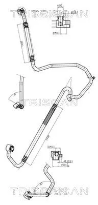Hoge-/lagedrukleiding, airconditioning TRISCAN 9010 29014)