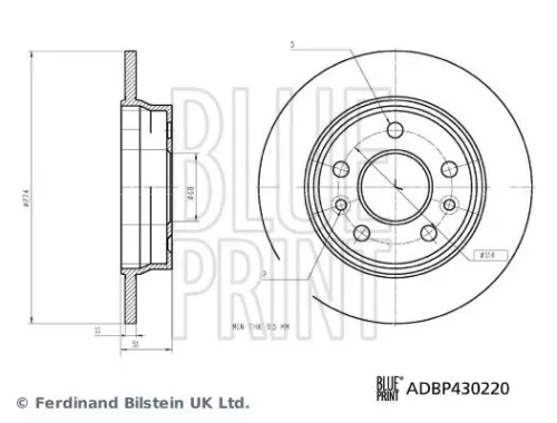 Remschijf BLUE PRINT ADBP430220)