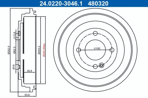 Remtrommel ATE 24.0220-3046.1)