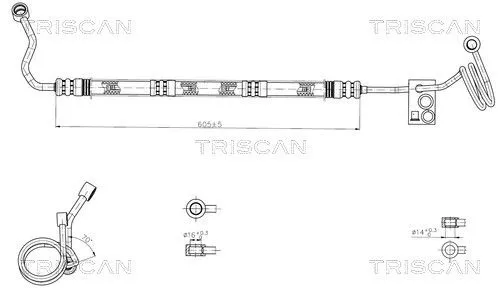 Hydraulische slang, stuurinrichting TRISCAN 8516 29048)