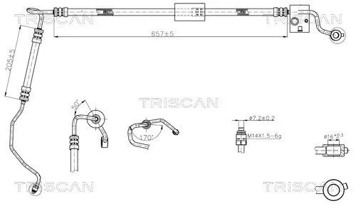 Hydraulische slang, stuurinrichting TRISCAN 8516 43008)