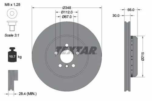 Remschijf TEXTAR 92351625)