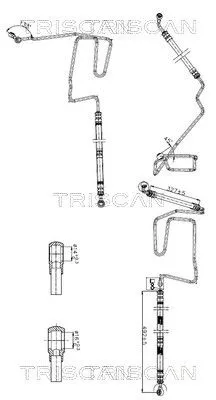 Hydraulische slang, stuurinrichting TRISCAN 8516 29050)