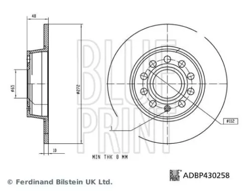 Remschijf BLUE PRINT ADBP430258)