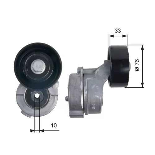 Riemspanner, V-geribbelde riem GATES T39134)