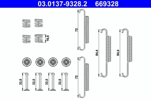 Accessoirekit, parkeerremblokken ATE 03.0137-9328.2)
