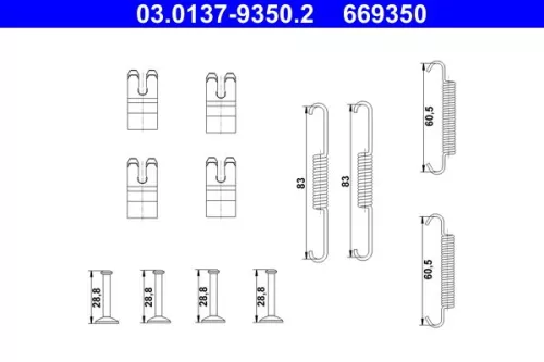 Accessoirekit, parkeerremblokken ATE 03.0137-9350.2)