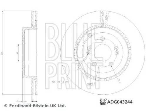 Remschijf BLUE PRINT ADG043244)