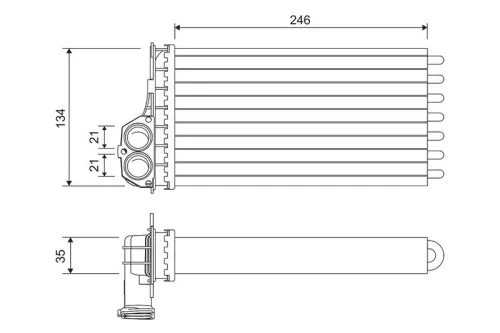Warmtewisselaar, binnenverwarming VALEO 811565)