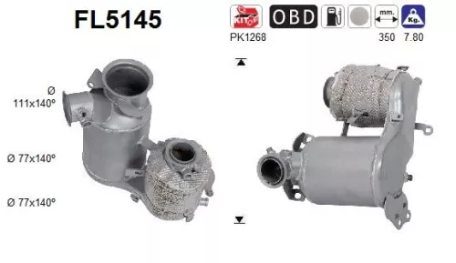 Roet-/deeltjesfilter, uitlaatsysteem AS FL5145)