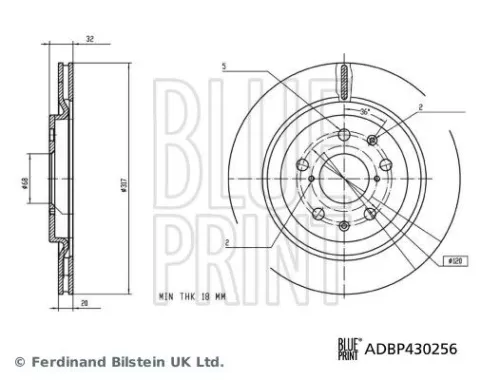 Remschijf BLUE PRINT ADBP430256)