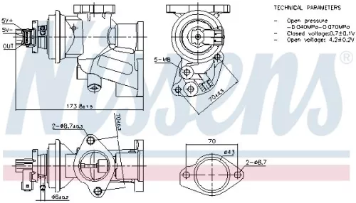 EGR-klep NISSENS 98475)