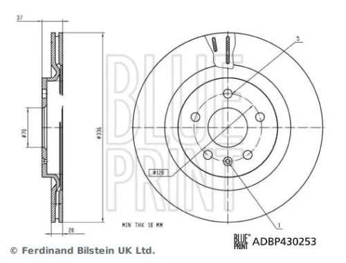 Remschijf BLUE PRINT ADBP430253)