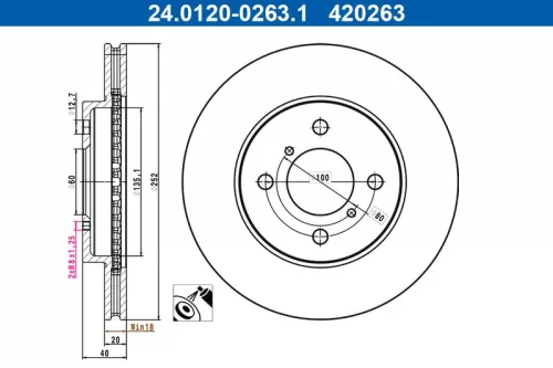 Remschijf ATE 24.0120-0263.1)