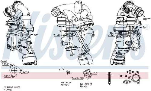 Oplader, opladen (supercharged/turbocharged) NISSENS 93341)