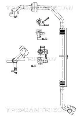 Hoge-/lagedrukleiding, airconditioning TRISCAN 9010 16015)