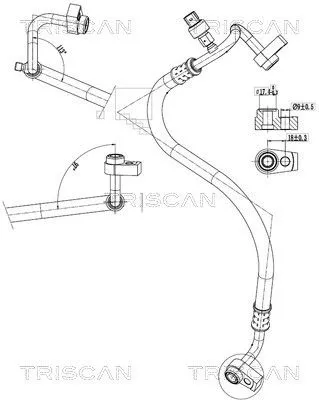 Hoge-/lagedrukleiding, airconditioning TRISCAN 9010 16034)