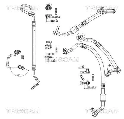 Hoge-/lagedrukleiding, airconditioning TRISCAN 9010 24002)