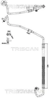 Hoge-/lagedrukleiding, airconditioning TRISCAN 9010 28001)