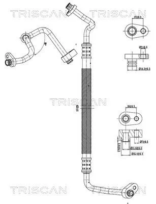 Hoge-/lagedrukleiding, airconditioning TRISCAN 9010 28015)