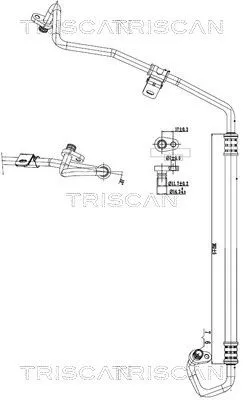 Hoge-/lagedrukleiding, airconditioning TRISCAN 9010 28016)