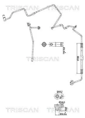 Hoge-/lagedrukleiding, airconditioning TRISCAN 9010 29019)