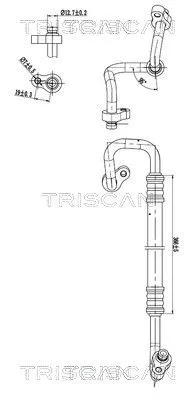 Hoge-/lagedrukleiding, airconditioning TRISCAN 9010 43003)