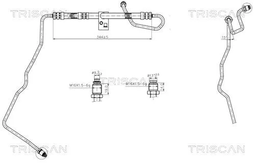 Hydraulische slang, stuurinrichting TRISCAN 8516 13001)