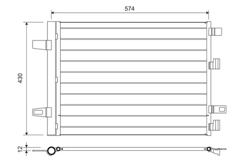 Condenser, air conditioning VALEO 812883)