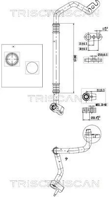 Hoge-/lagedrukleiding, airconditioning TRISCAN 9010 16003)