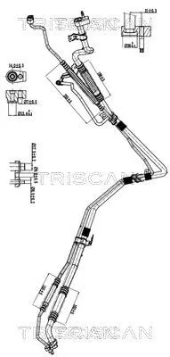 Hoge-/lagedrukleiding, airconditioning TRISCAN 9010 16056)