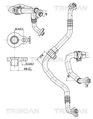 Hoge-/lagedrukleiding, airconditioning TRISCAN 9010 27001)