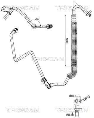 Hoge-/lagedrukleiding, airconditioning TRISCAN 9010 28020)